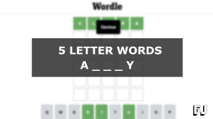 5 Letter Words Starting with A Ending with Y
