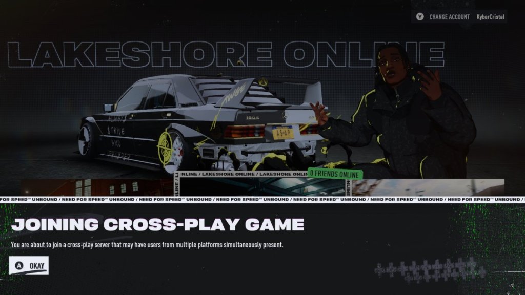Need for Speed Unbound Online prompt