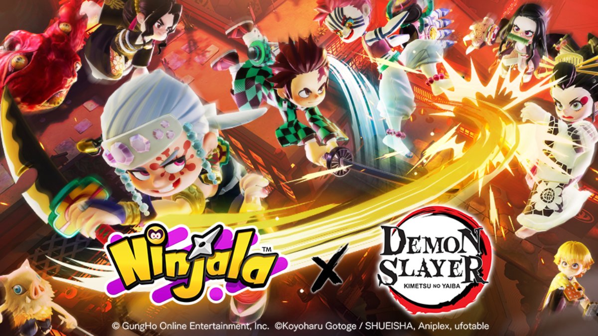 Ninjala x Demon Slayer Promo of characters from both IPs