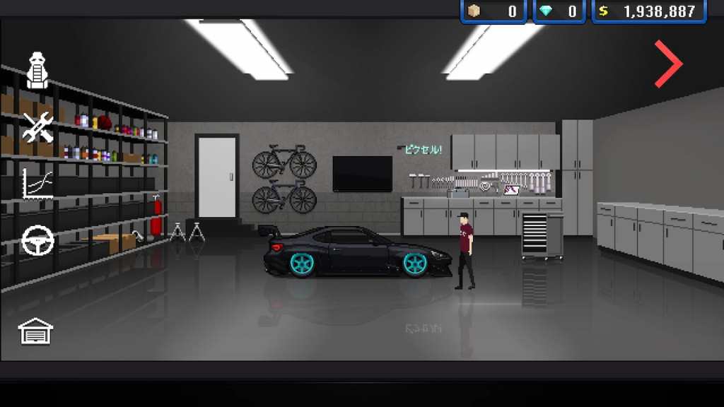 Pixel Car Racer Car Garage