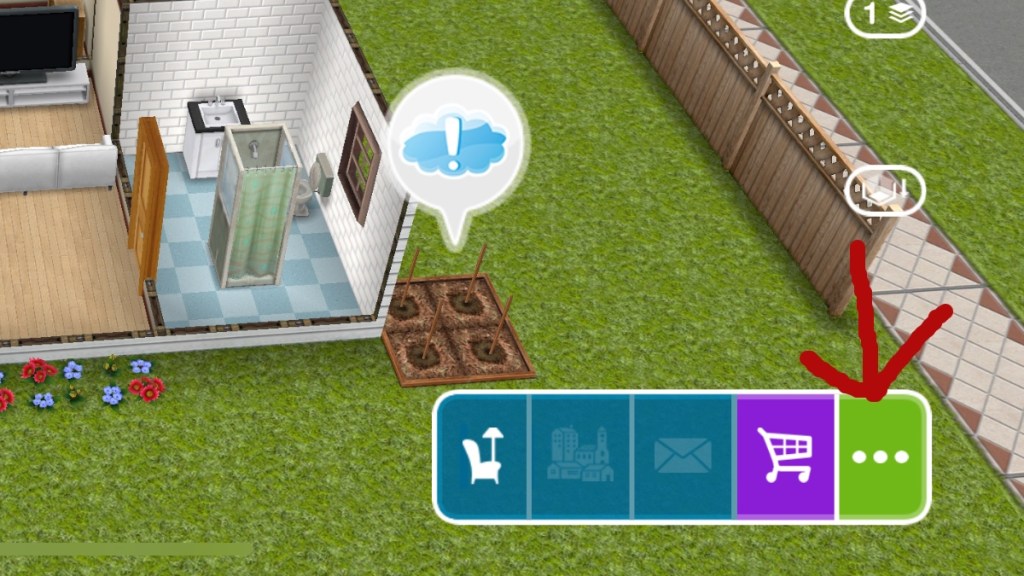 Sims Freeplay Menu dots