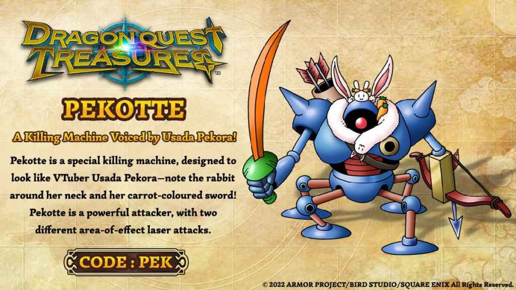 dragon quest treasures pekotte promo