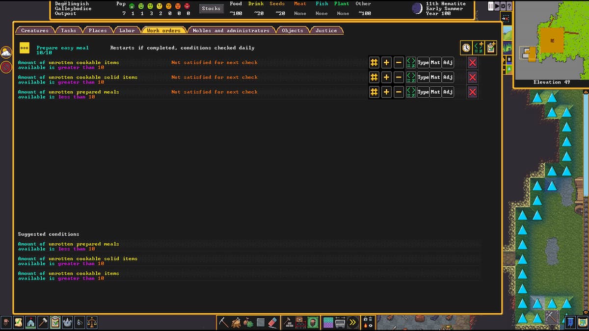 How to Set Up Work Orders in Dwarf Fortress | Gamer Journalist