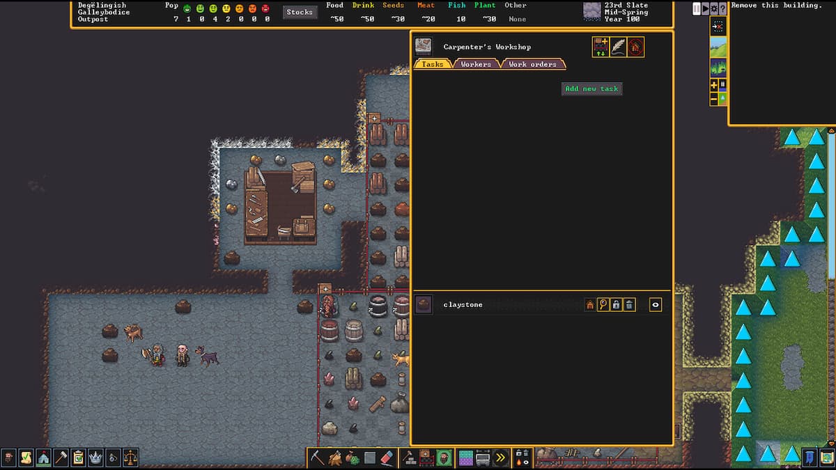How to Break Walls and Remove Structures in Dwarf Fortress | Gamer - How To Remove A Wall Dwarf Fortress