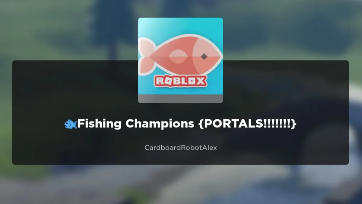 Fishing Champions simulator game Roblox