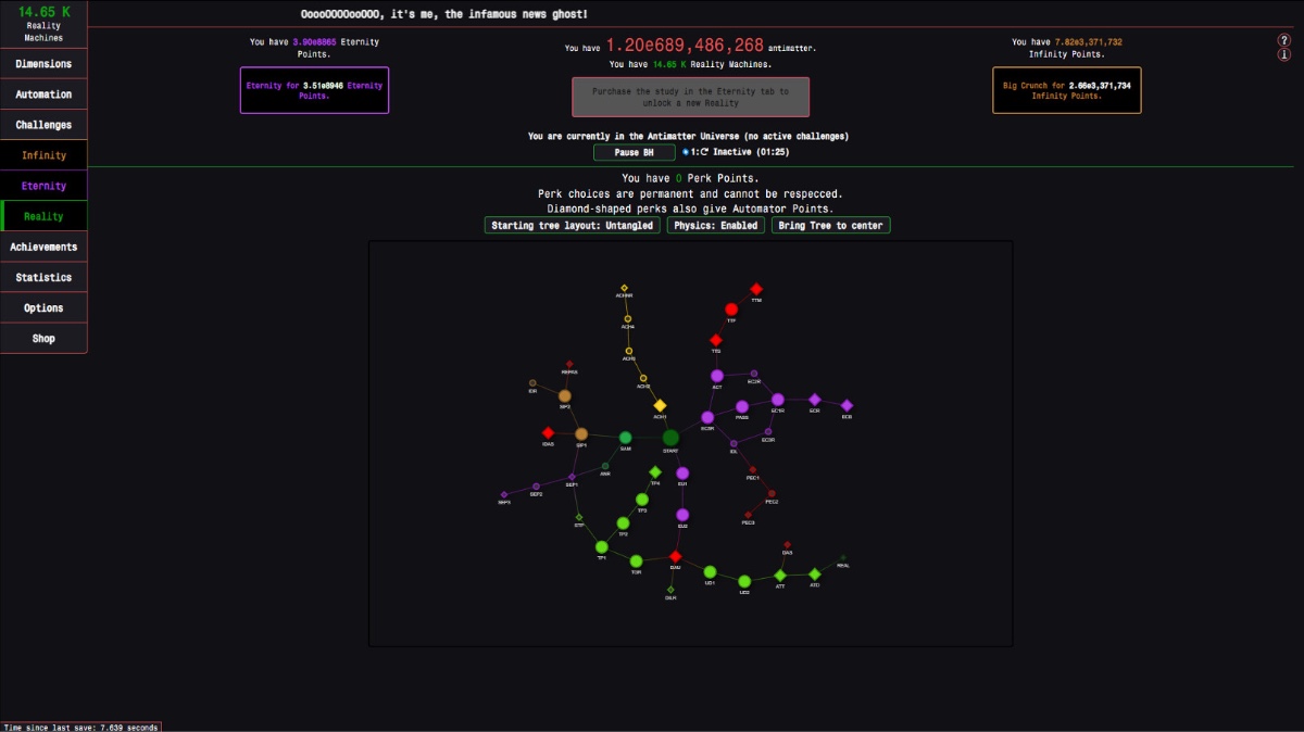 Antimatter Dimensions screenshot