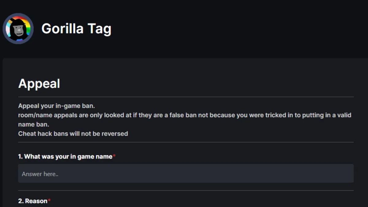 How to Get Unbanned from Gorilla Tag