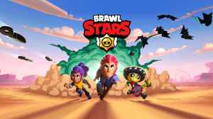 Brawl Stars Loading Screen with three characters in it.