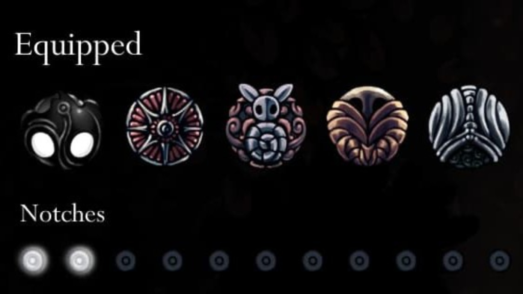 Charms in Hollow Knight