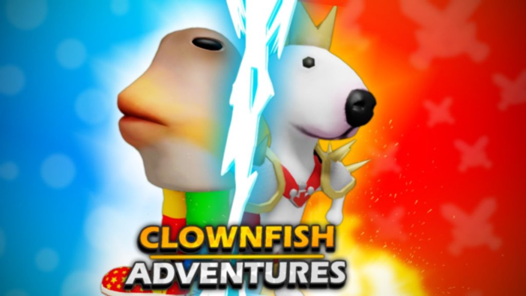 A dog and a clownfish split by lightning