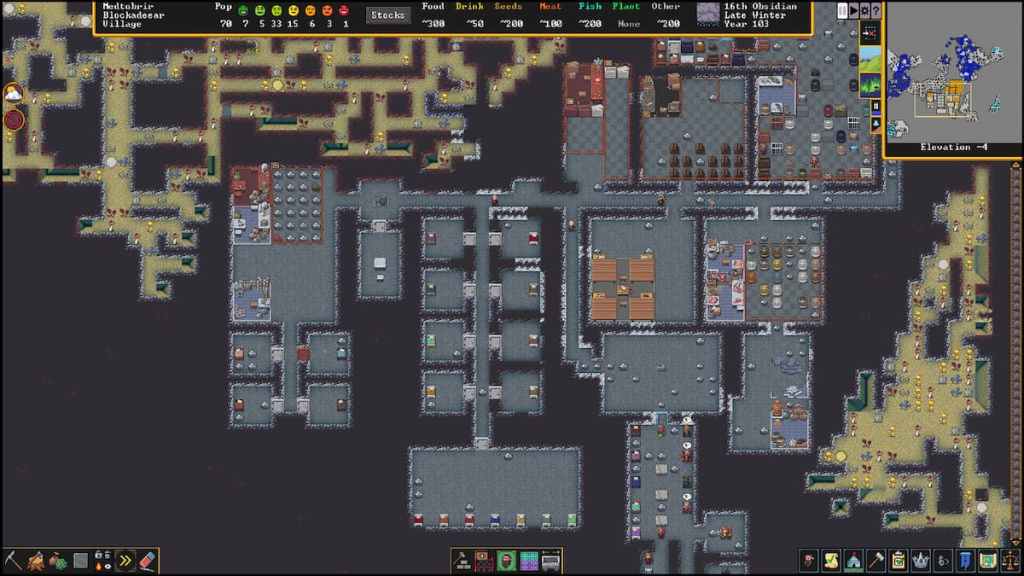 Gameplay screenshot from Dwarf Fortress