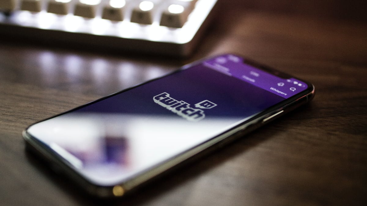 Mobile Phone with the Twitch application open