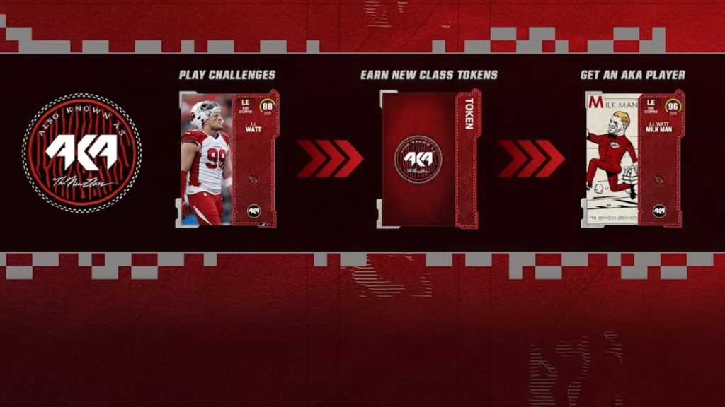 In-game screenshot of new challenges and AKA Tokens Madden 23