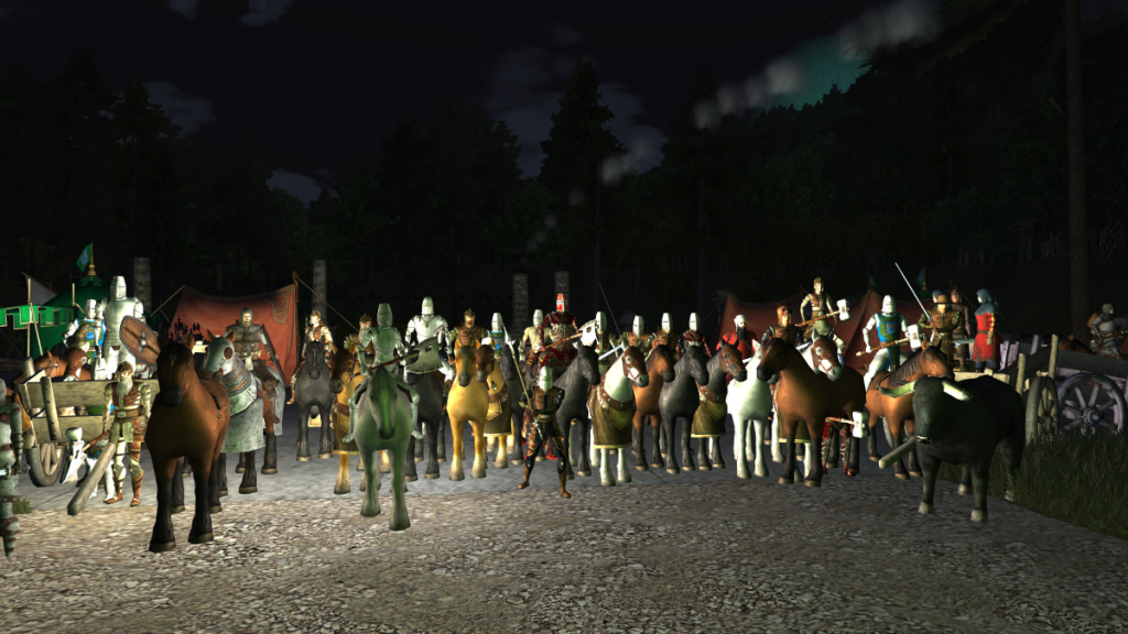 Players and Horses in Wurm Unlimited