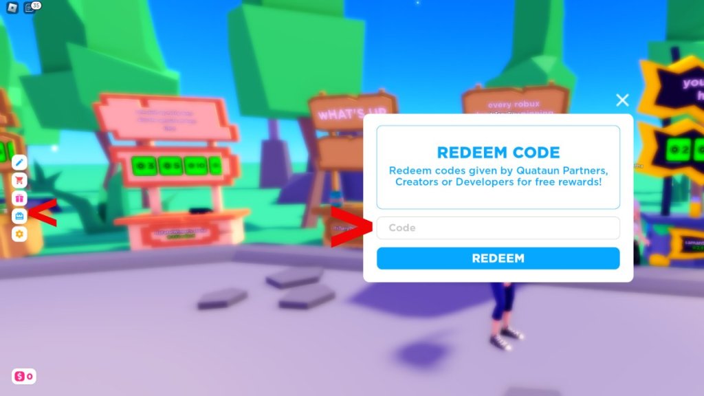 Code Redeem Screen