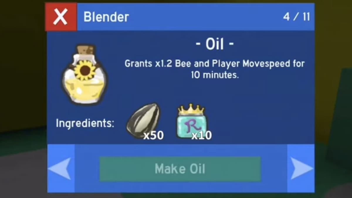 bee swarm simulator oil