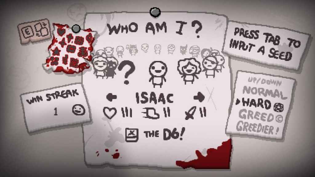 binding of isaac isaac page