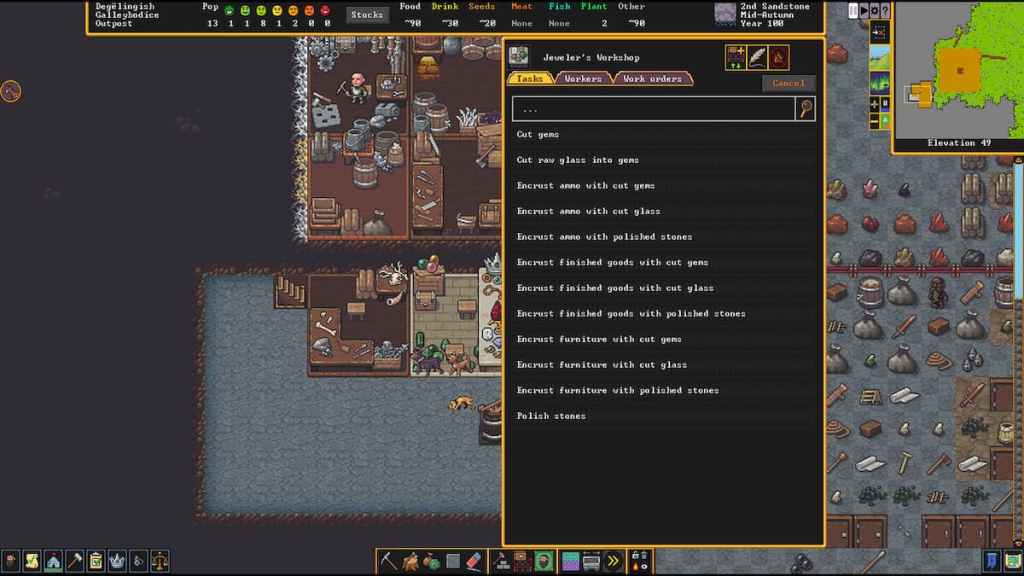 encrusting in dwarf fortress