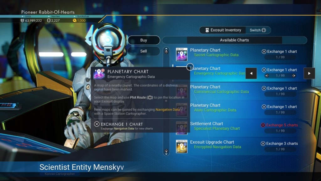 Planetary Chart in inventory.
