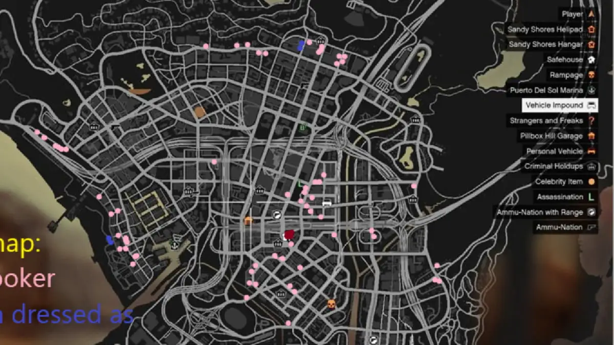 Where to find Prostitutes in GTA V Online - All Locations