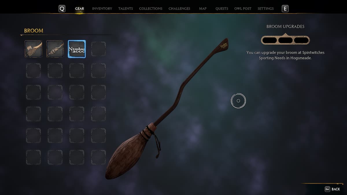 Nimbus 2000 Broom Mod in Hogwarts Legacy