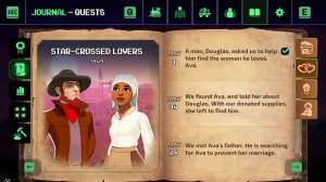 A journal page showing the "two lovers" quest