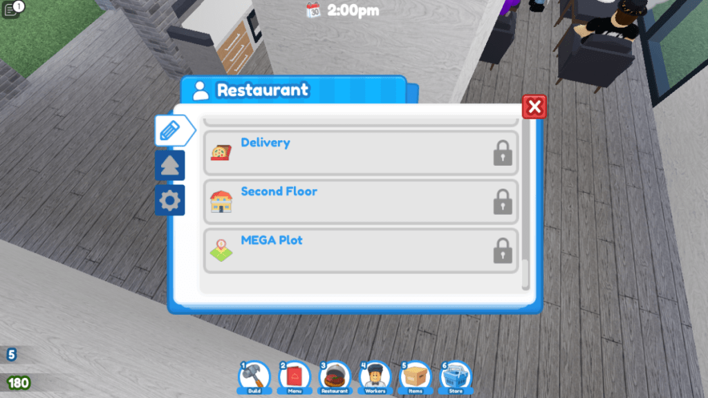 Upgrades in Roblox Restaurant Tycoon 2