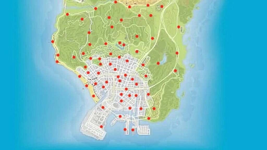 Mapa GTA 5 Tesoros