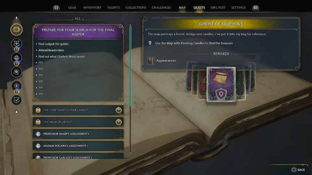 Hogwarts Legacy Map With Floating Candles Treasure Location Guide