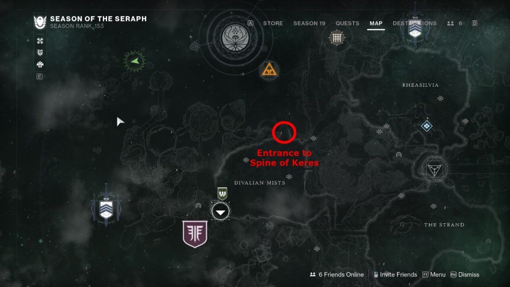 Location of portal on map.