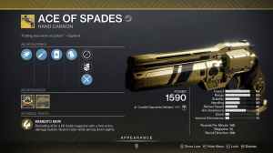 How to get the Ace of Spades in Destiny 2 - Ace of Spades in inventory.
