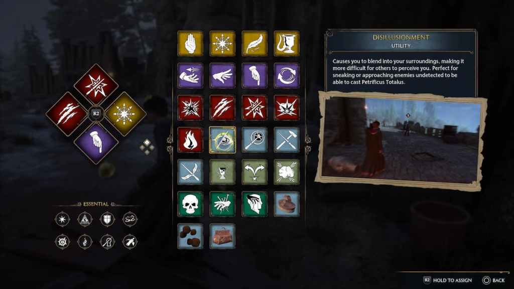 How to unlock 'The Ends Petrify the Means' achievement in Hogwarts Legacy - Disillusionment spell. 