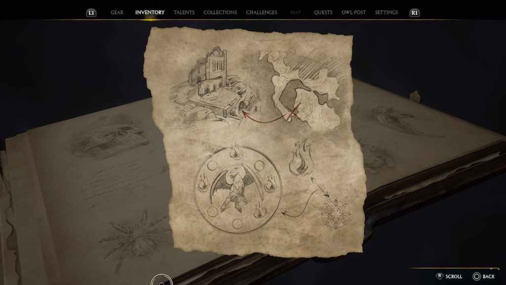 How to Use Henrietta's Map in Hogwarts Legacy - Henrietta's Map in inventory. 