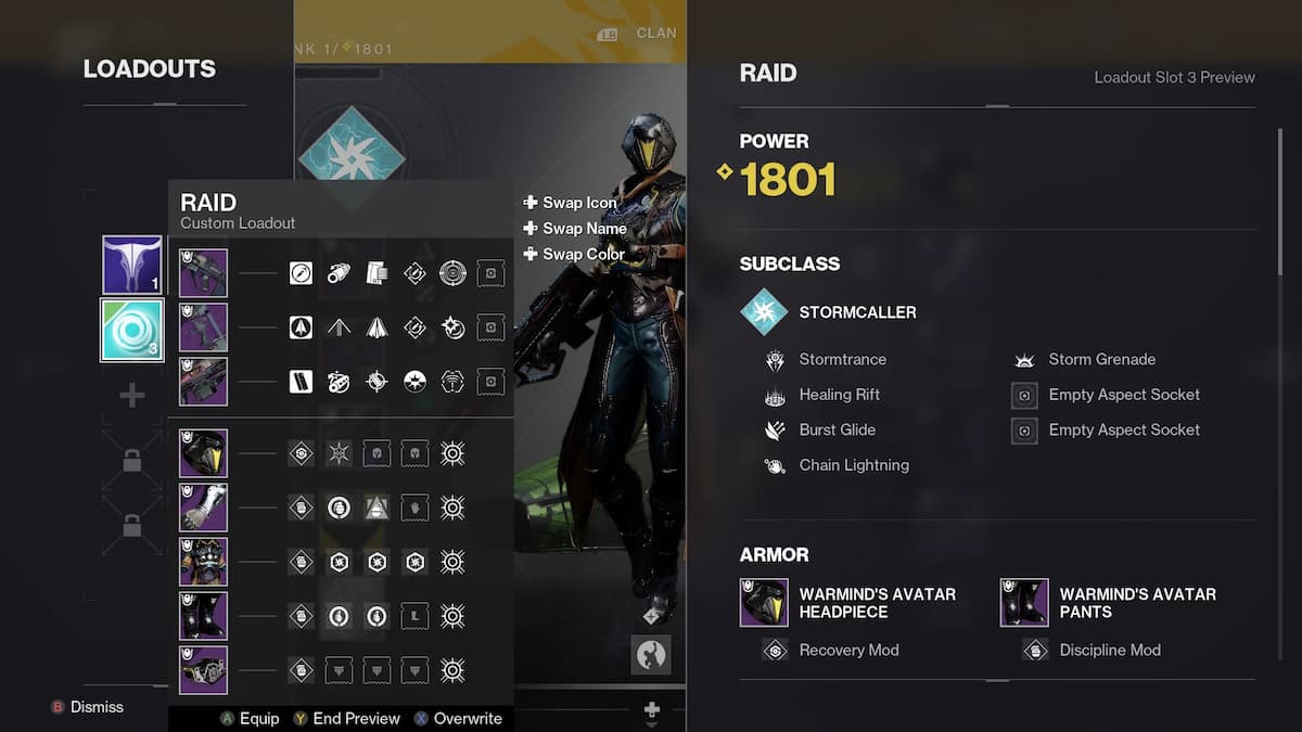 New loadout system coming to Destiny 2 Lightfall - loadout screen,