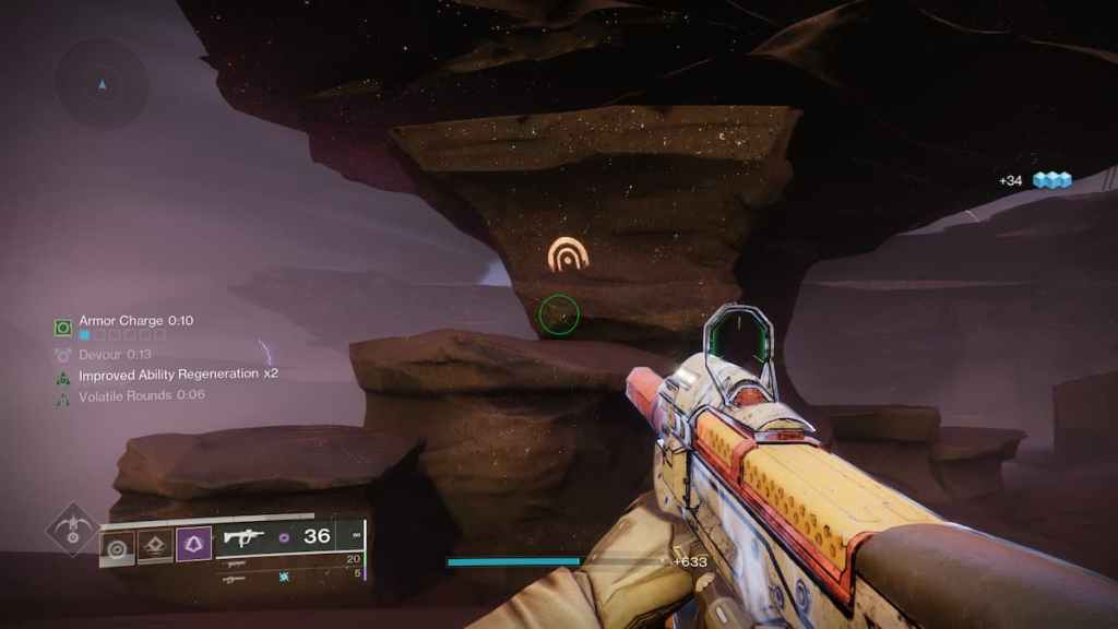 Where to Find Gilded Precept Lost Sector in Destiny 2 - Symbol on rock.