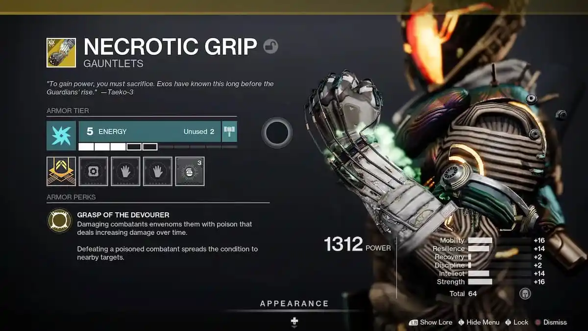 How to Get Necrotic Grip Exotic Gauntlets in Destiny 2 Lightfall