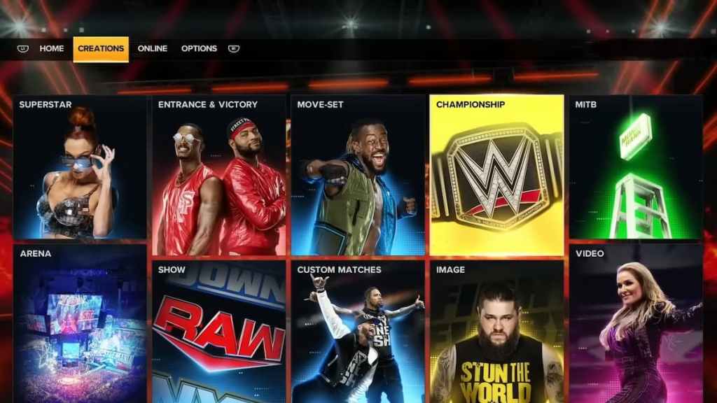 WWE 2K23 Main Menu