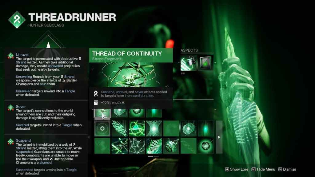 Best Strand Hunter Build for Destiny 2 Lightfall - Fragments.