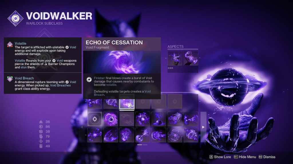 Best Void Warlock Build for Destiny 2 Lightfall - Echo of Cessation.