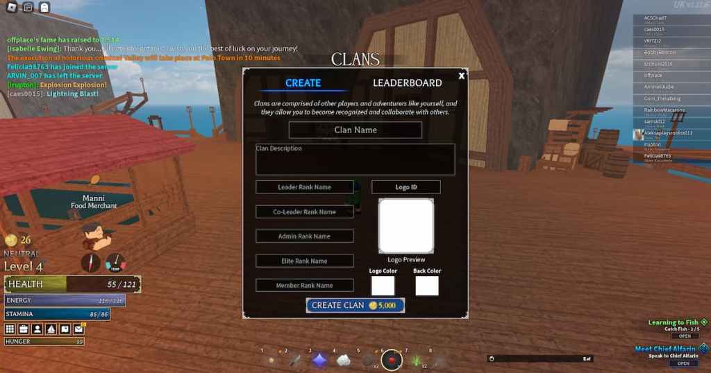 clan creation in arcane odyssey