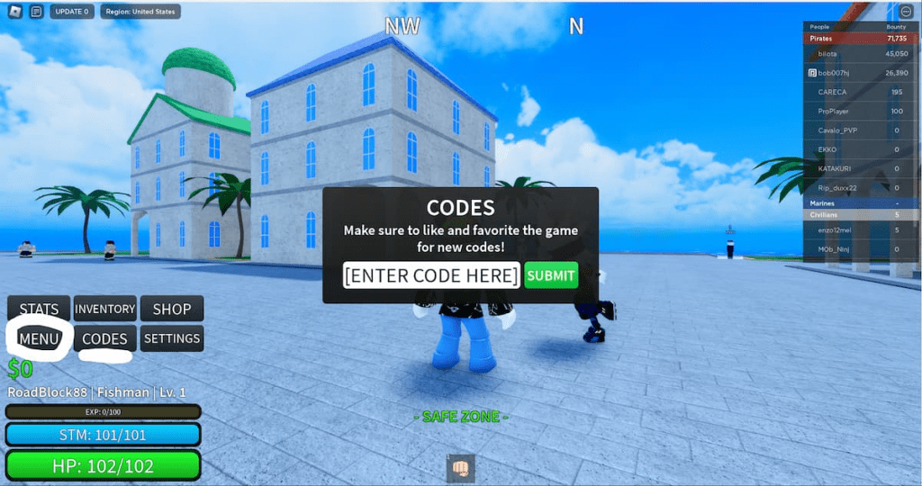 All *Secret* Sea Piece 2 Codes 2023