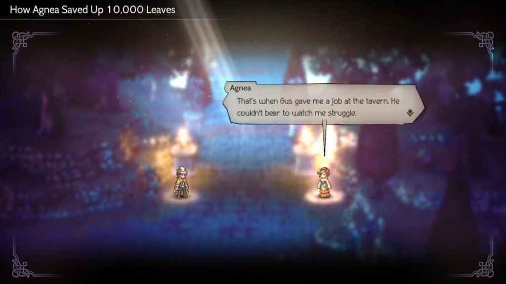 octopath traveler 2 agnea banter