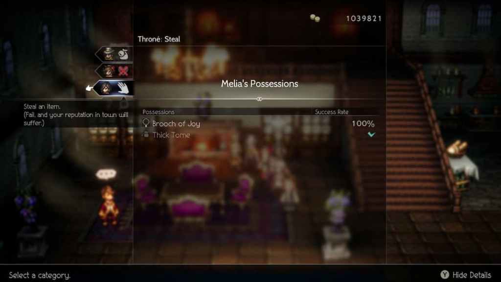 octopath traveler 2 melia possessions