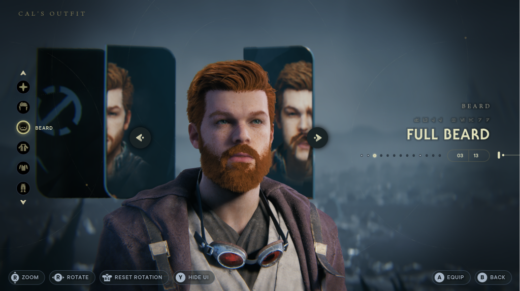 Best Hair and Beard Styles and Where to Find them in Jedi Survivor full beard