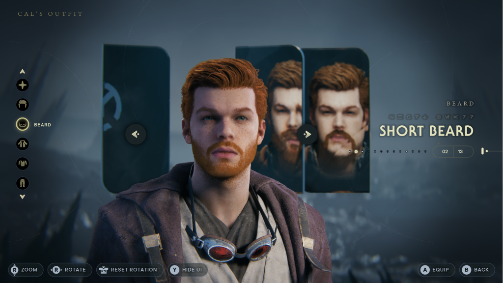 Best Hair and Beard Styles and Where to Find them in Jedi Survivor short beard