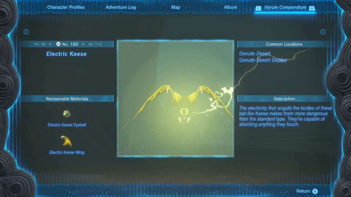 Where to Find Electric Keese in Zelda Tears of the Kingdom (TotK
