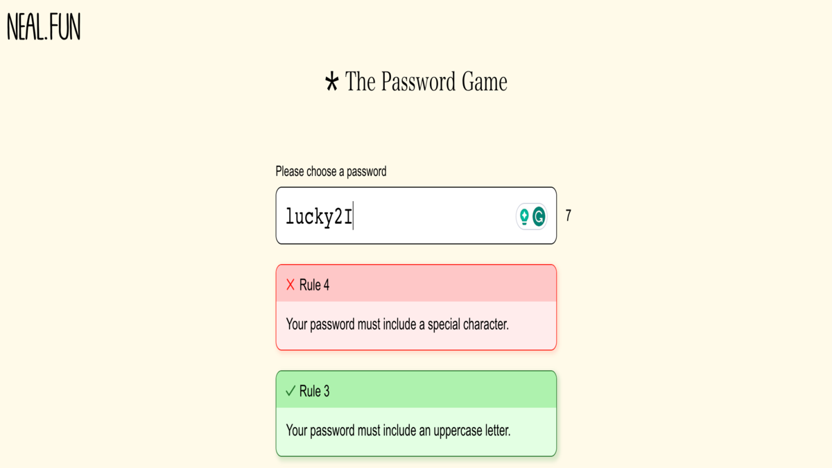 The Password Game: How to Beat Rule 16 (Algebraic Chess)