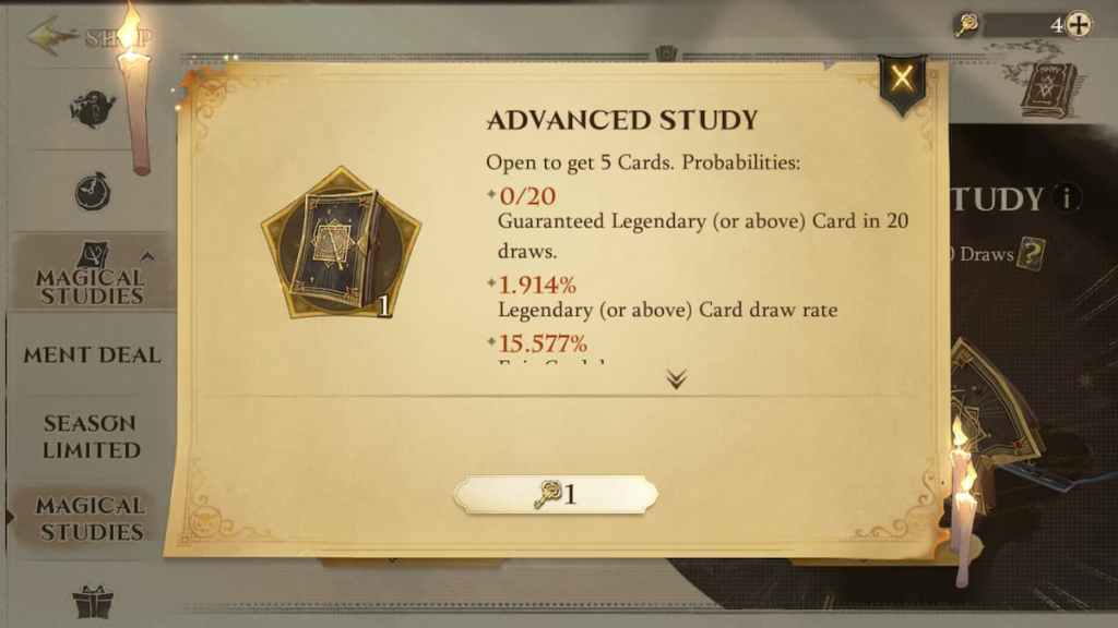 How to get Legendary Cards in Harry Potter Magic Awakened magical studies