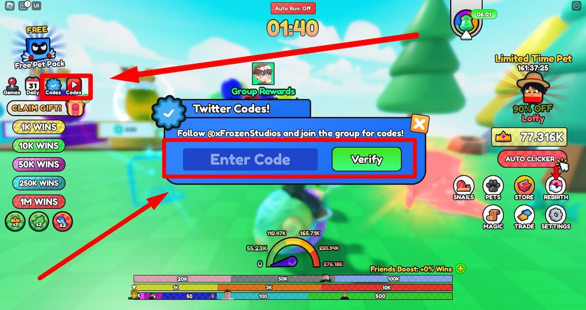 Snail Race Codes