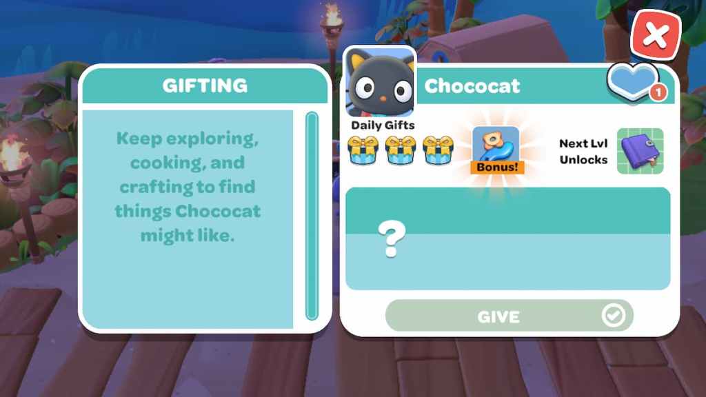 Best Gifts for Every Character in Hello Kitty Island Adventure menu